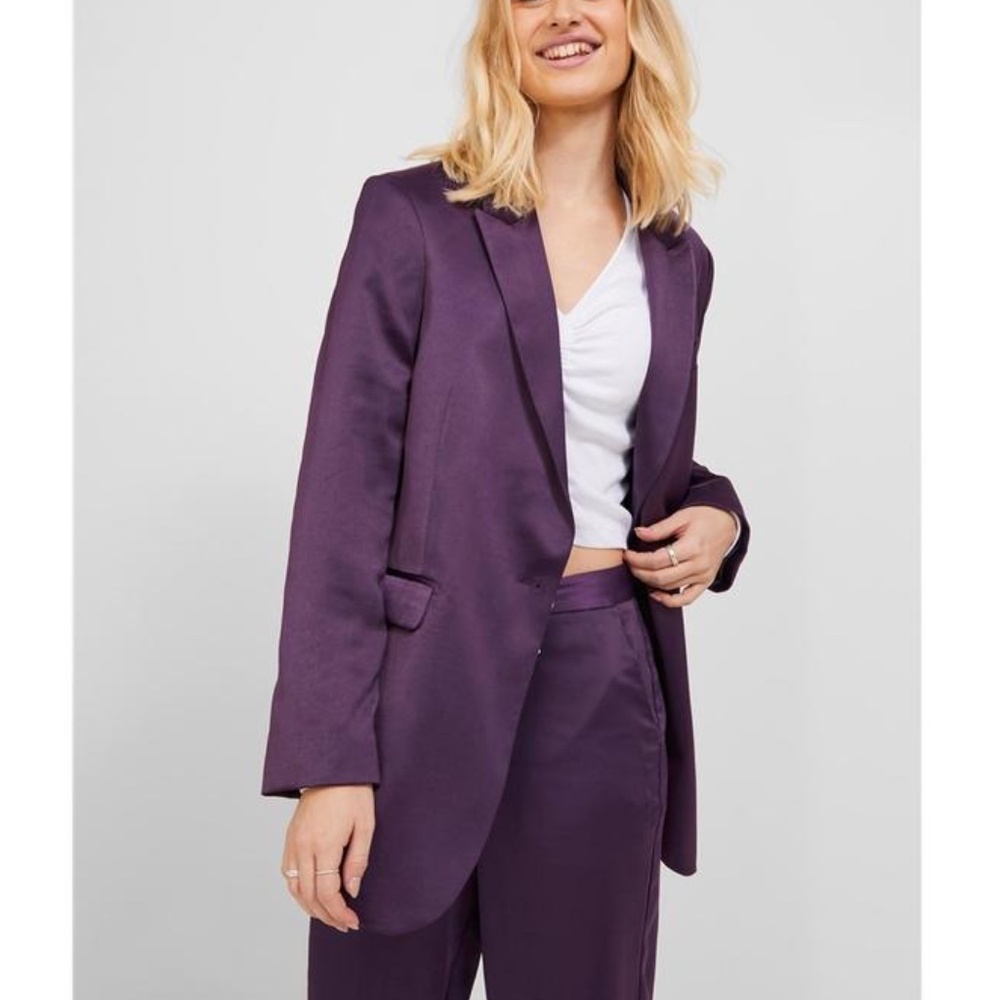 Satin Purple Women's Blazer